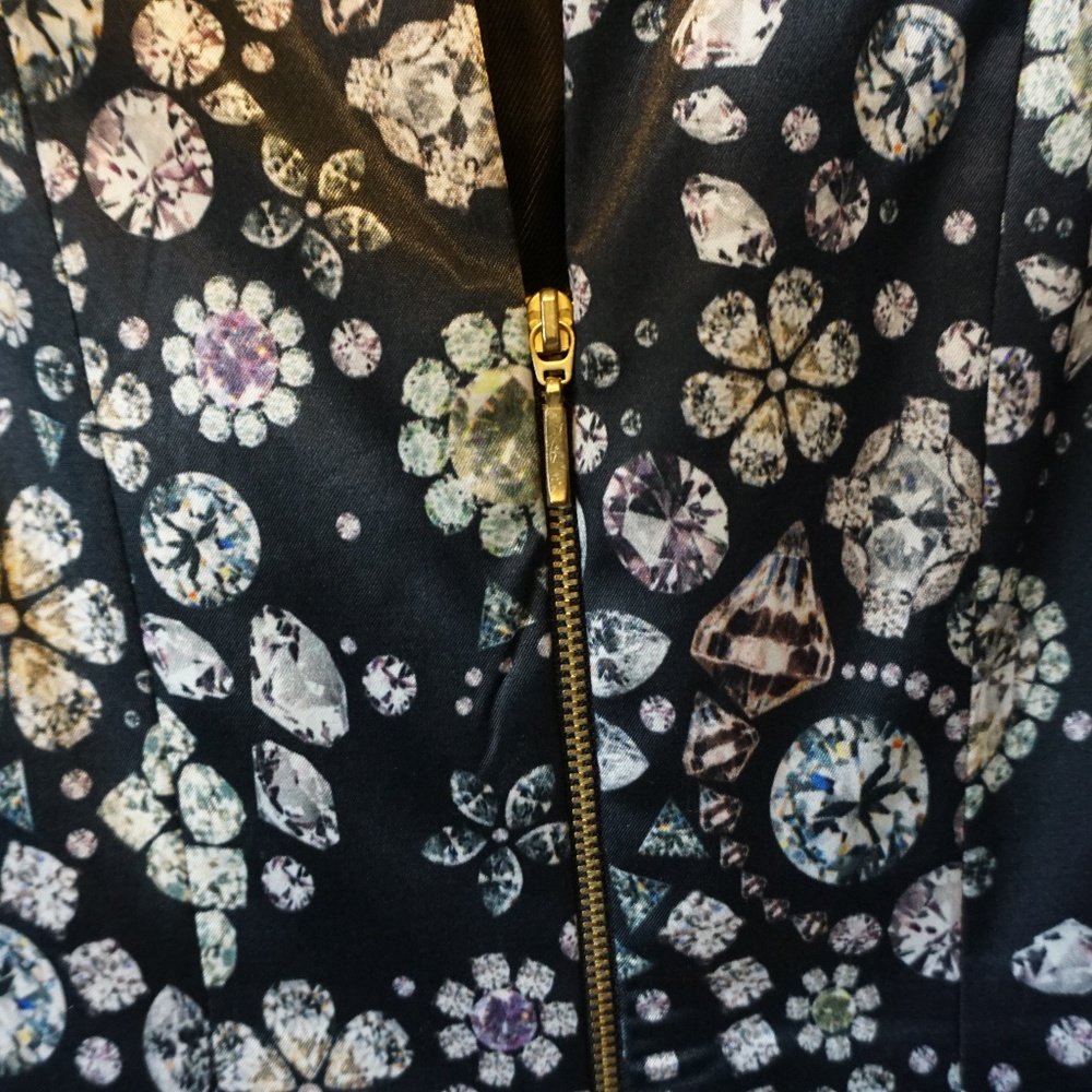 Zara Tulip Jewel Diamond Gemstone Print Dress (M) - Picture 5 of 7